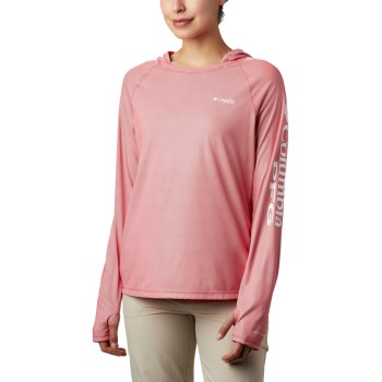 Columbia PFG Tidal Deflector, Sudaderas Con Capucha Rojos Para Mujer | 178604-WOH